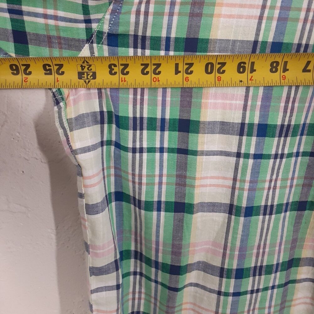 Izod Saltwater Relaxed Classics Shirt Mens XL Plaid Short Sleeve Button Up - Picture 6 of 7